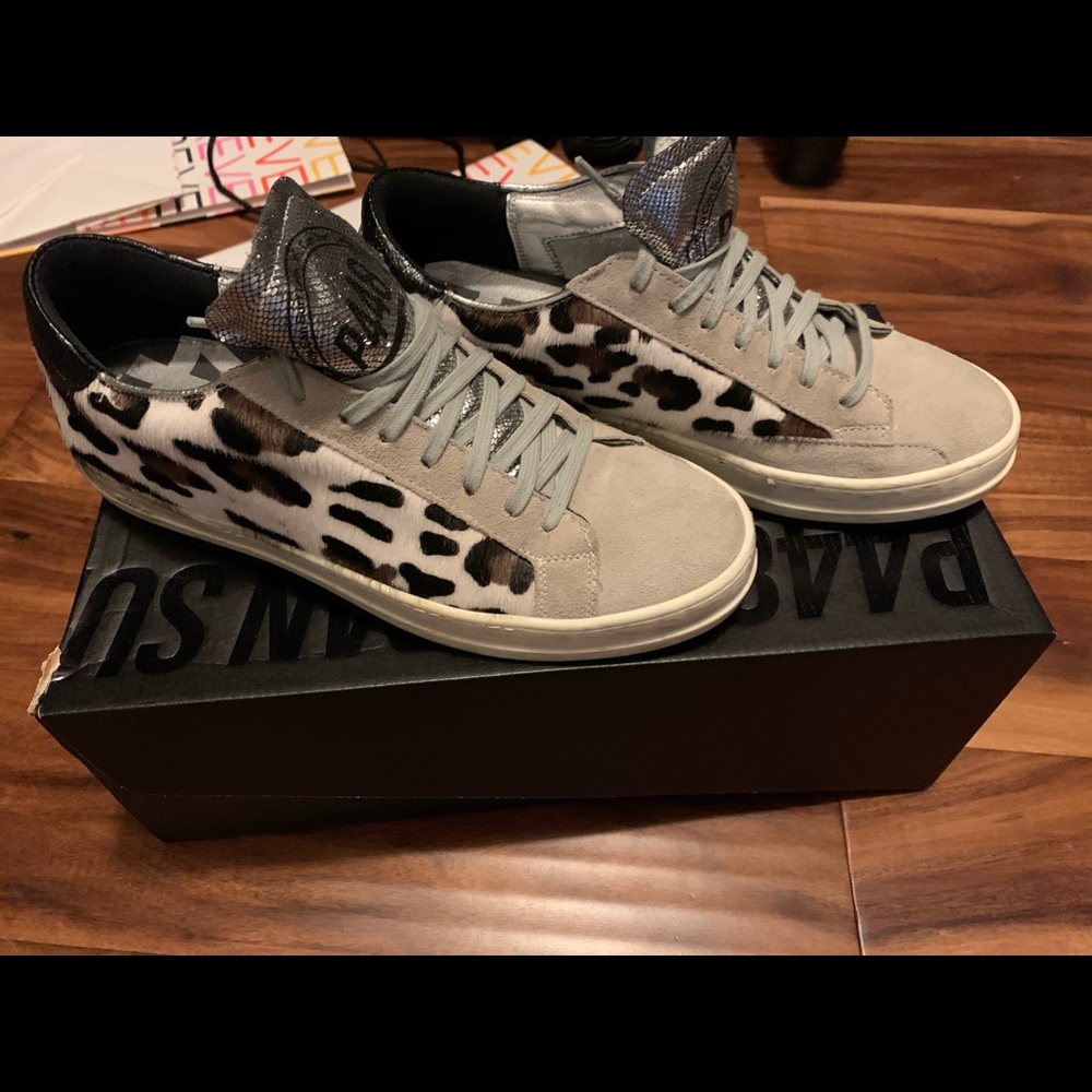 P448 John leopard/cow sneakers